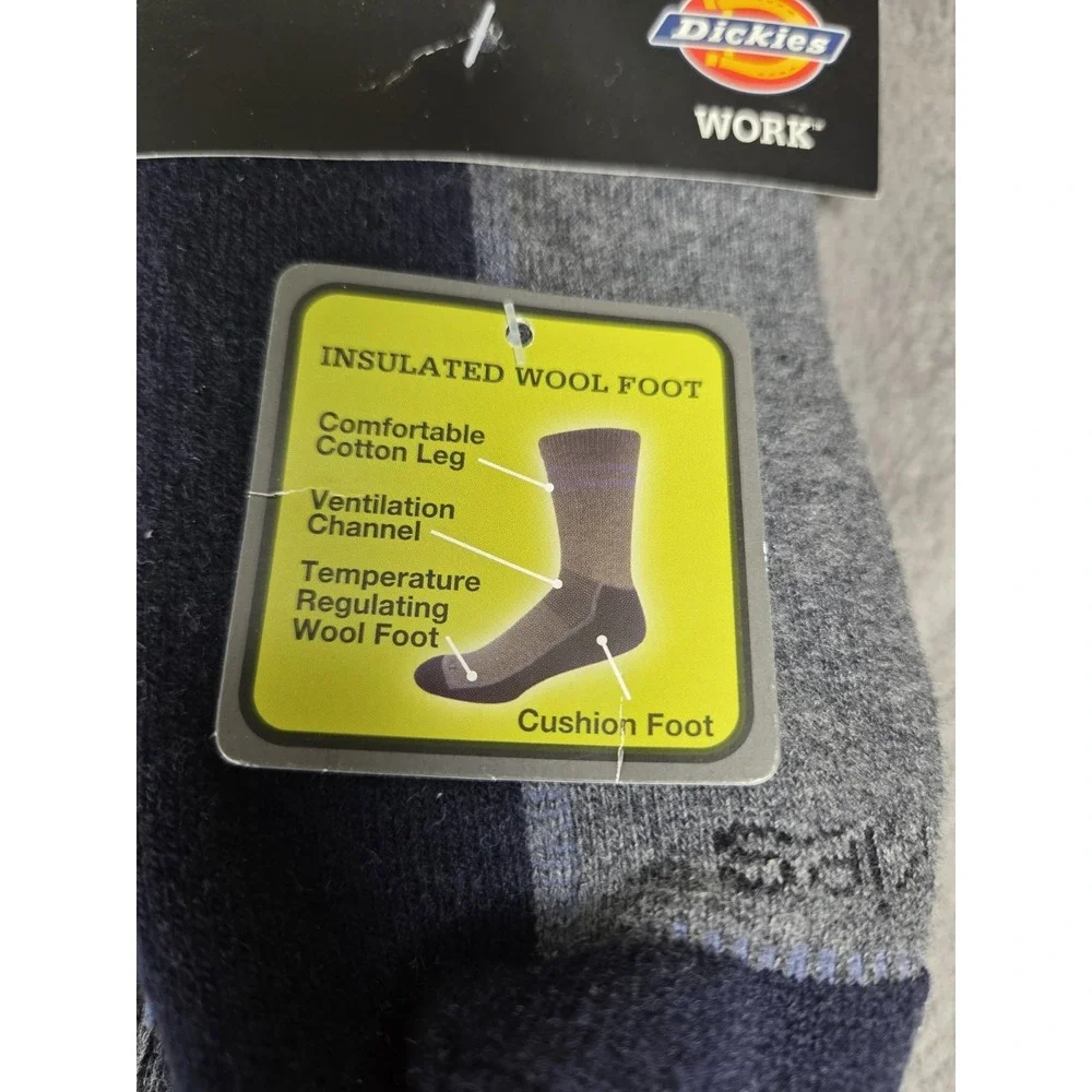 Dickies Insulated Wool Foot Outdoor Crew Work‎ Socks Men's Size 6-12